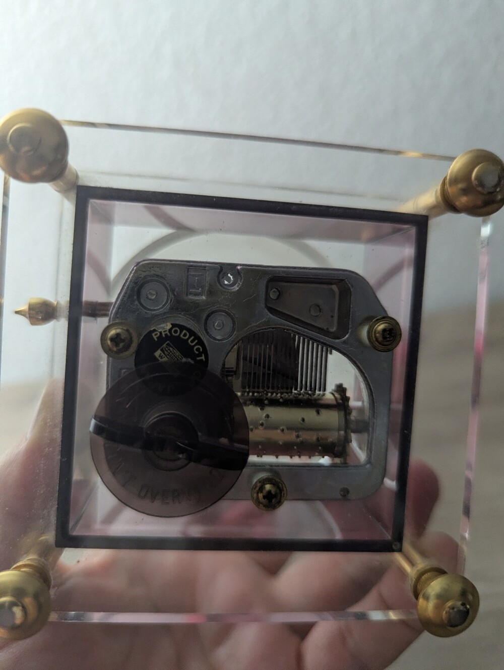 Vintage WACO Japan Lucite Dome Dancing Couple Music Box - Works! - Picture 11 of 11